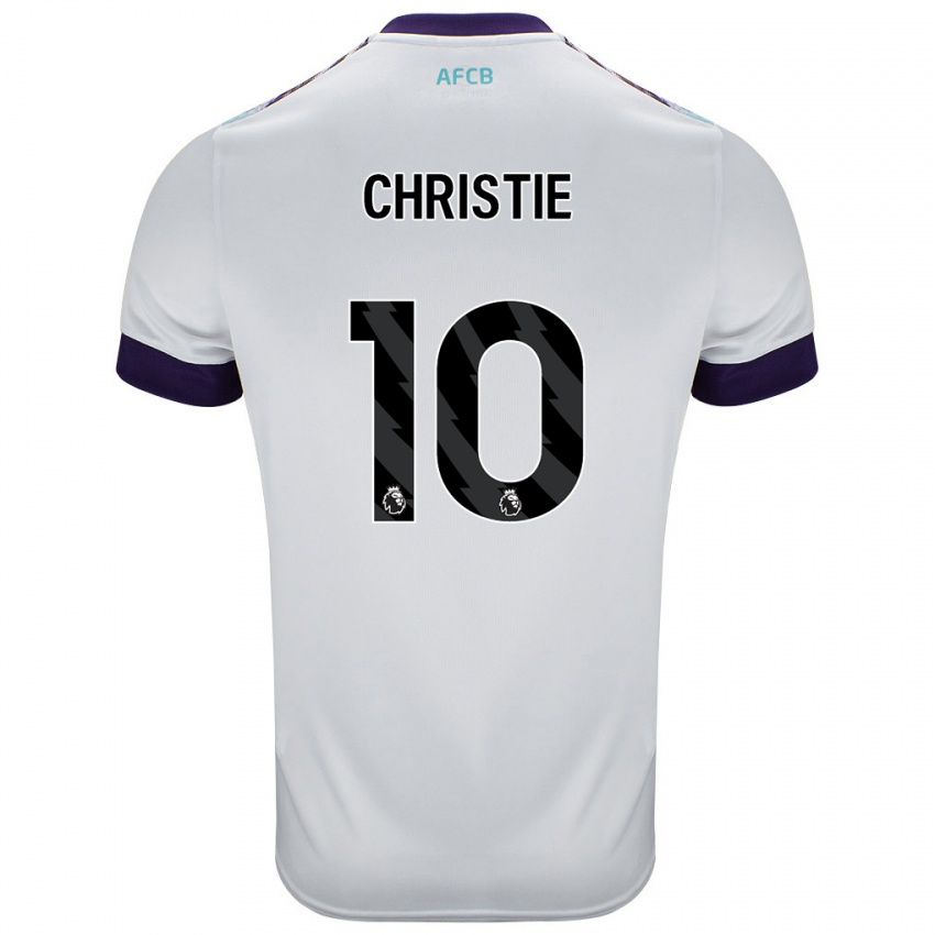 Niño Camiseta Ryan Christie #10 Blanco Verde Púrpura 2ª Equipación 2024/25 La Camisa Chile