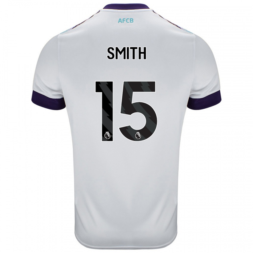 Niño Camiseta Adam Smith #15 Blanco Verde Púrpura 2ª Equipación 2024/25 La Camisa Chile