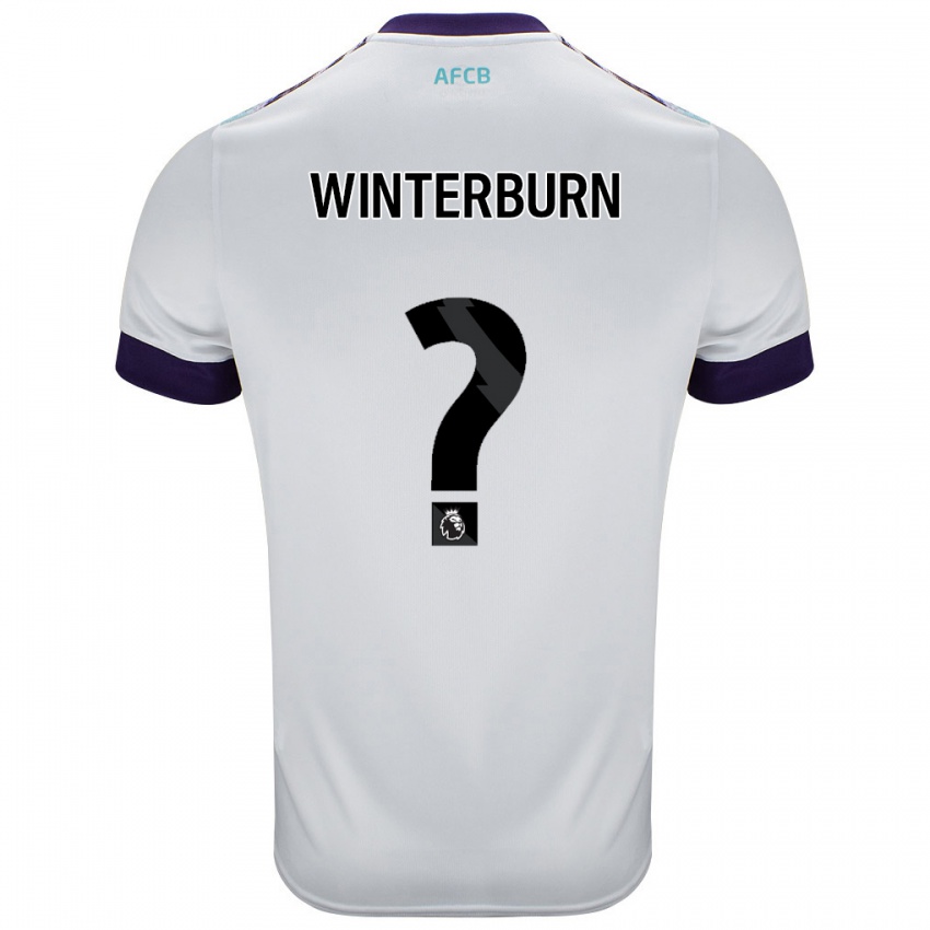 Niño Camiseta Ben Winterburn #0 Blanco Verde Púrpura 2ª Equipación 2024/25 La Camisa Chile