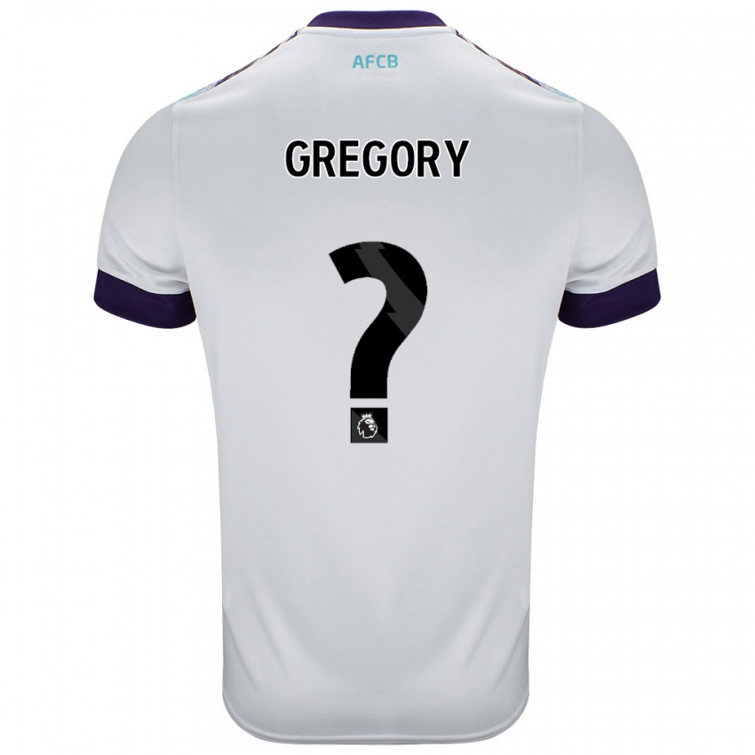 Niño Camiseta Karlos Gregory #0 Blanco Verde Púrpura 2ª Equipación 2024/25 La Camisa Chile