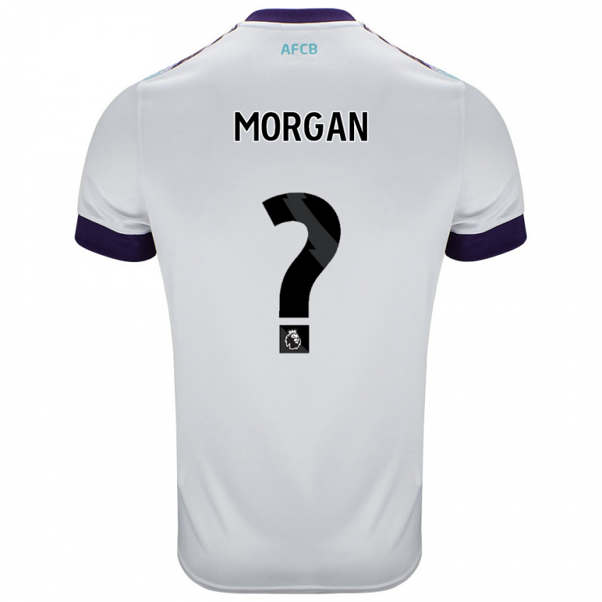 Niño Camiseta Ollie Morgan #0 Blanco Verde Púrpura 2ª Equipación 2024/25 La Camisa Chile