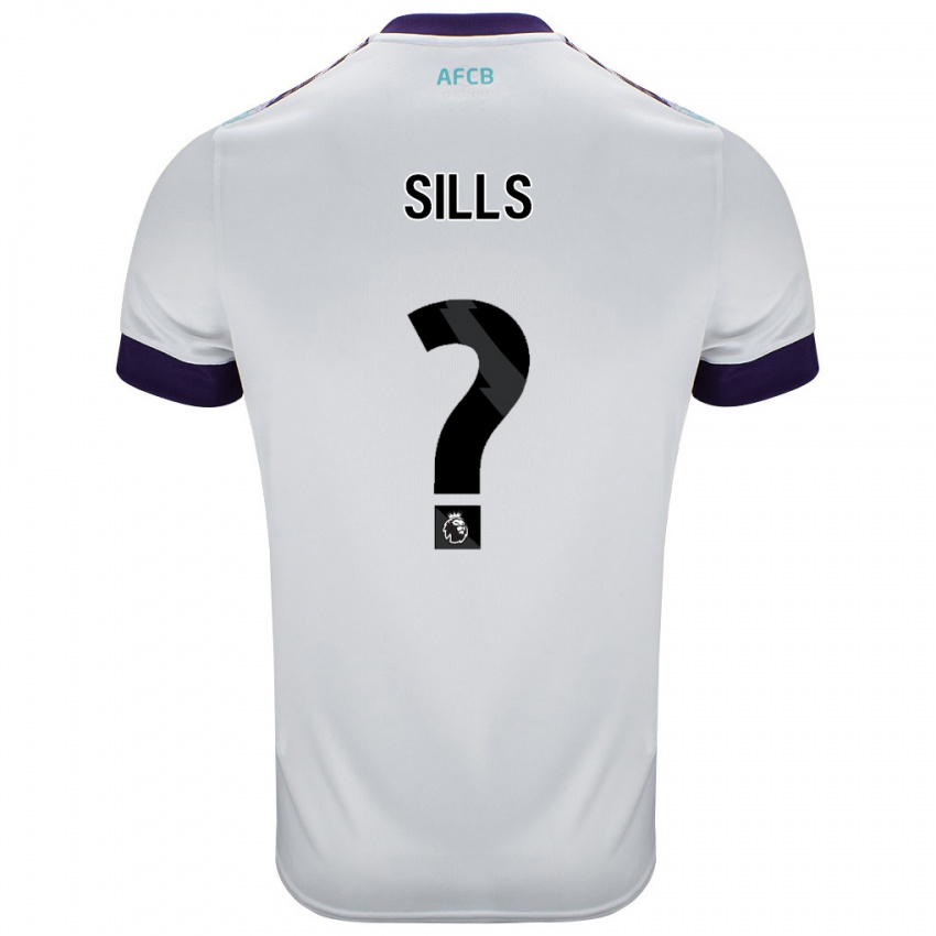 Niño Camiseta Ethan Sills #0 Blanco Verde Púrpura 2ª Equipación 2024/25 La Camisa Chile