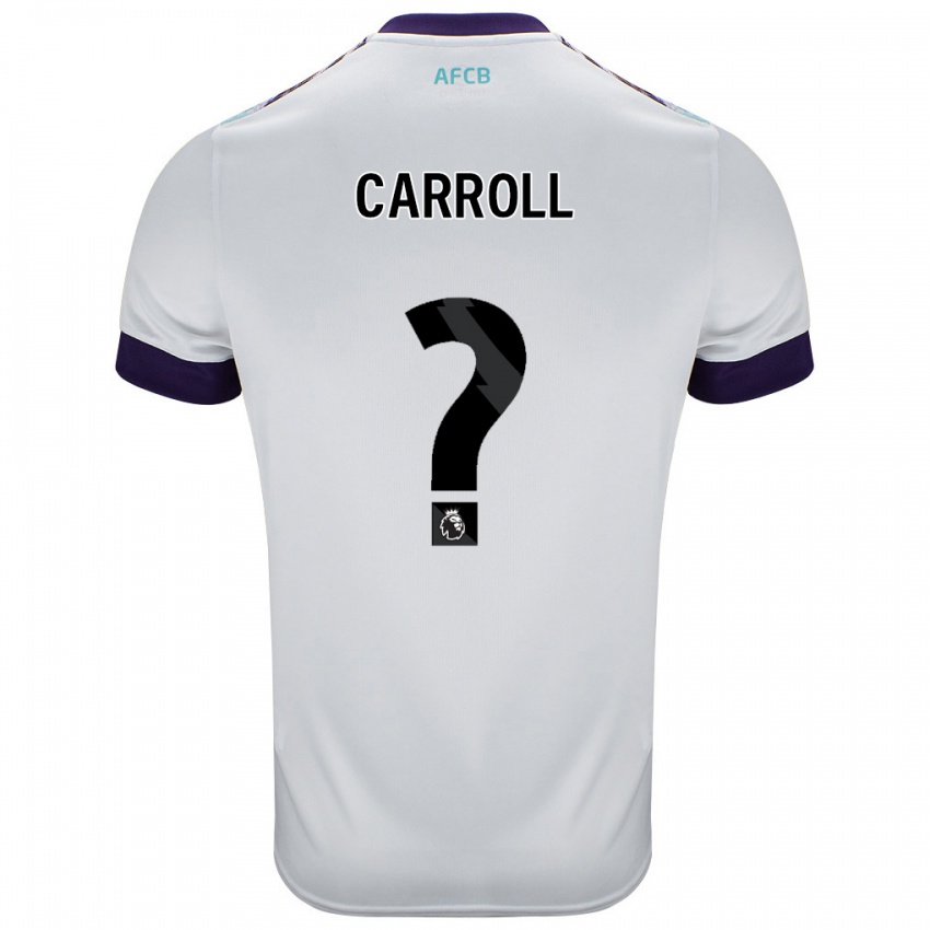 Niño Camiseta Ryan Carroll #0 Blanco Verde Púrpura 2ª Equipación 2024/25 La Camisa Chile