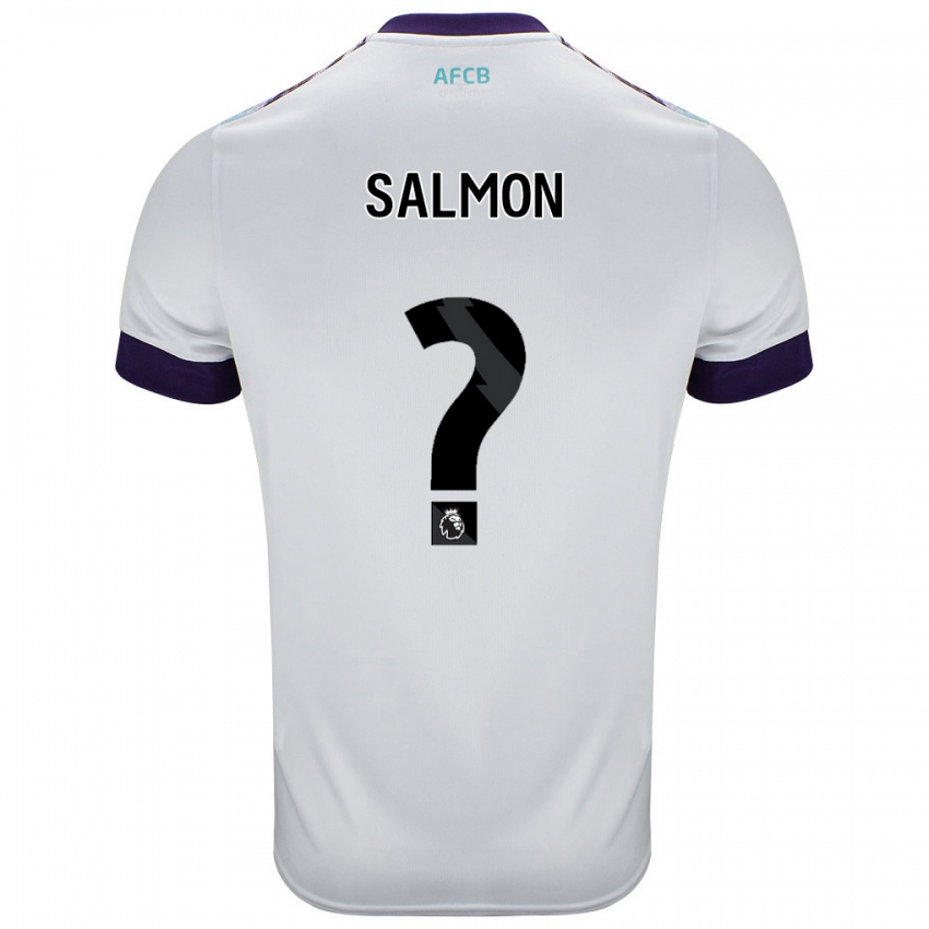 Niño Camiseta Josh Salmon #0 Blanco Verde Púrpura 2ª Equipación 2024/25 La Camisa Chile