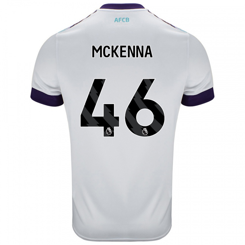 Niño Camiseta Callan Mckenna #46 Blanco Verde Púrpura 2ª Equipación 2024/25 La Camisa Chile