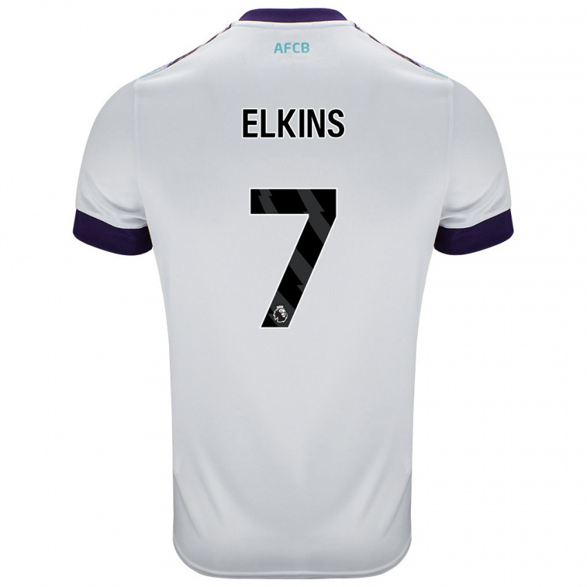 Niño Camiseta Elle Elkins #7 Blanco Verde Púrpura 2ª Equipación 2024/25 La Camisa Chile