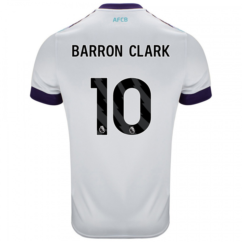 Niño Camiseta Molly Barron-Clark #10 Blanco Verde Púrpura 2ª Equipación 2024/25 La Camisa Chile