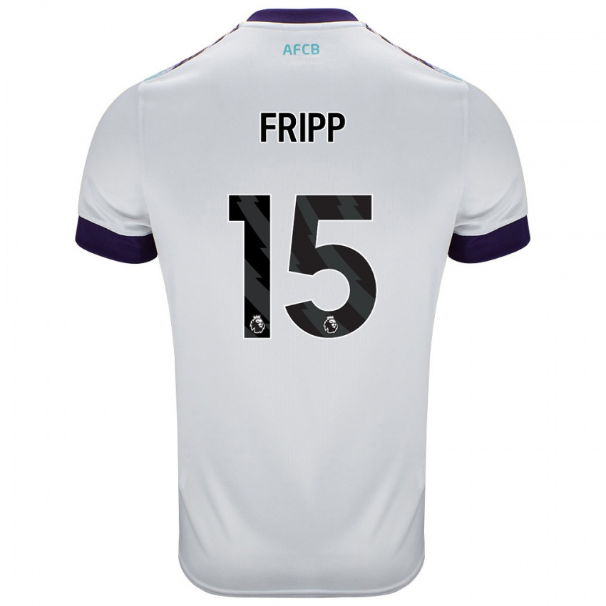 Niño Camiseta Kelly Fripp #15 Blanco Verde Púrpura 2ª Equipación 2024/25 La Camisa Chile