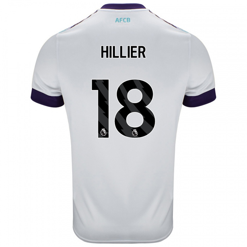 Niño Camiseta Gemma Hillier #18 Blanco Verde Púrpura 2ª Equipación 2024/25 La Camisa Chile