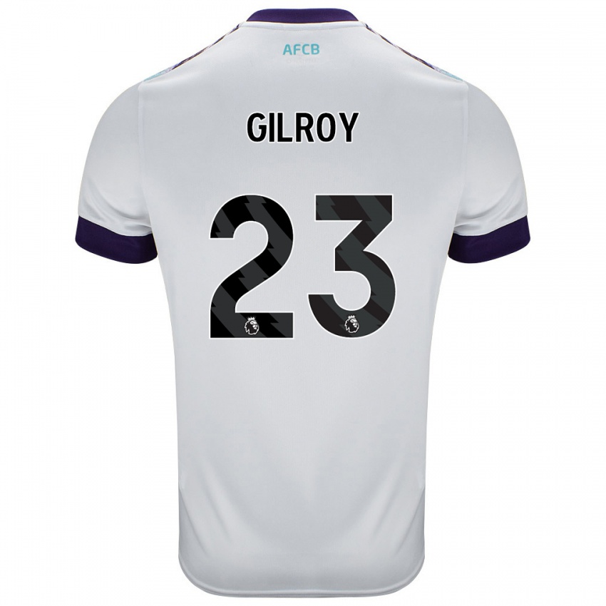 Niño Camiseta Chloe Gilroy #23 Blanco Verde Púrpura 2ª Equipación 2024/25 La Camisa Chile