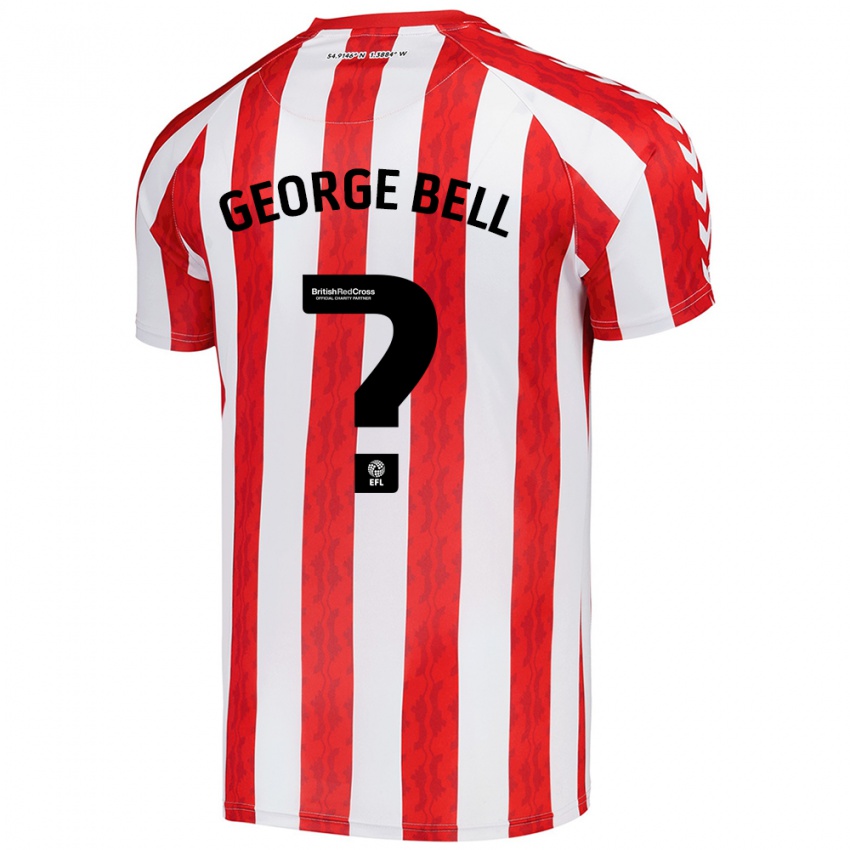 Hombre Camiseta George Bell #0 Rojo Blanco 1ª Equipación 2024/25 La Camisa Chile