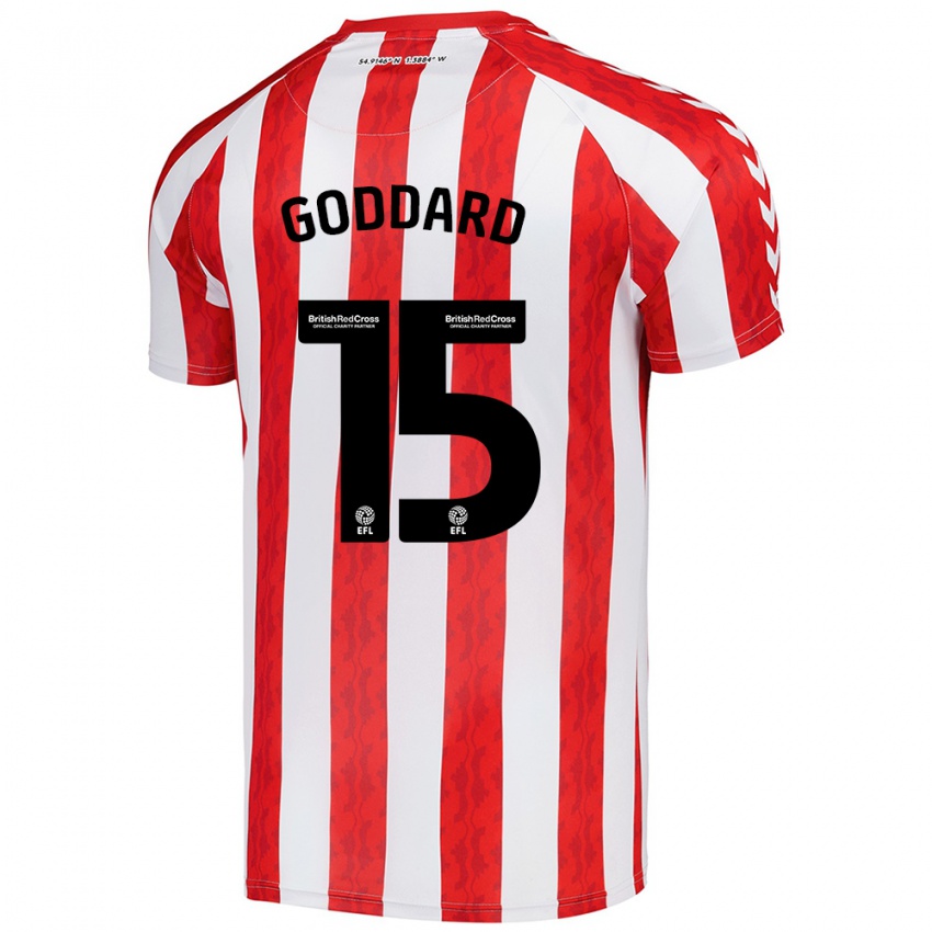 Hombre Camiseta Amy Goddard #15 Rojo Blanco 1ª Equipación 2024/25 La Camisa Chile