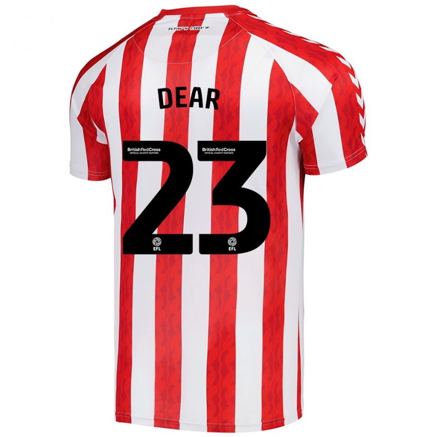 Hombre Camiseta Jenna Dear #23 Rojo Blanco 1ª Equipación 2024/25 La Camisa Chile