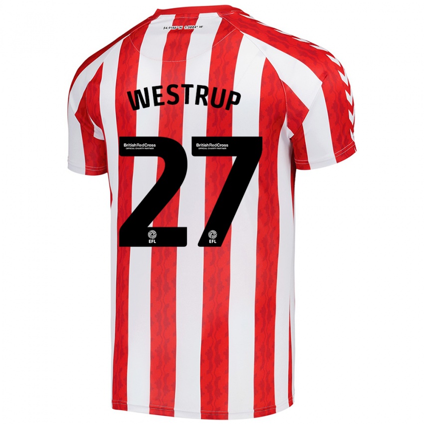 Hombre Camiseta Brianna Westrup #27 Rojo Blanco 1ª Equipación 2024/25 La Camisa Chile