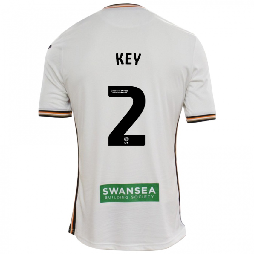 Hombre Camiseta Josh Key #2 Blanco 1ª Equipación 2024/25 La Camisa Chile