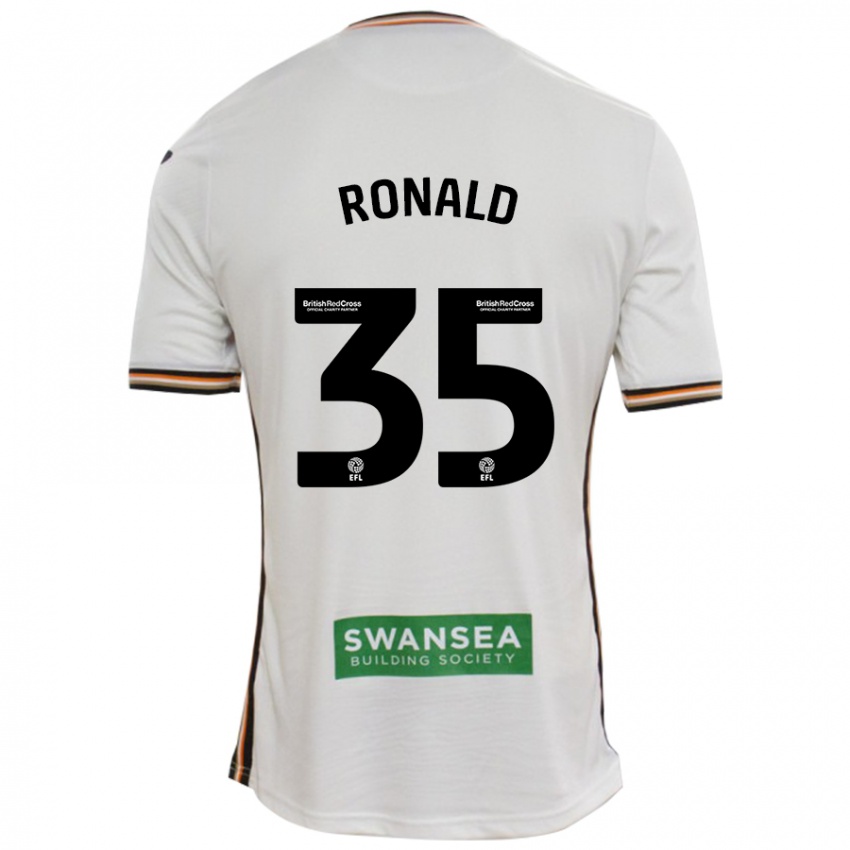 Hombre Camiseta Ronald #35 Blanco 1ª Equipación 2024/25 La Camisa Chile