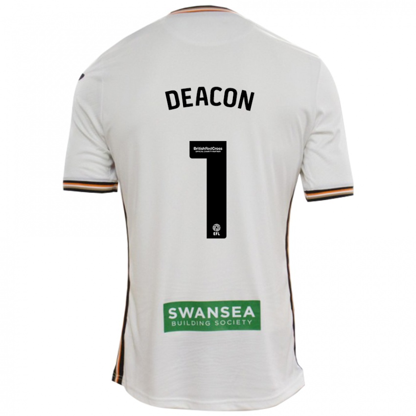 Hombre Camiseta Chelsea Deacon #1 Blanco 1ª Equipación 2024/25 La Camisa Chile