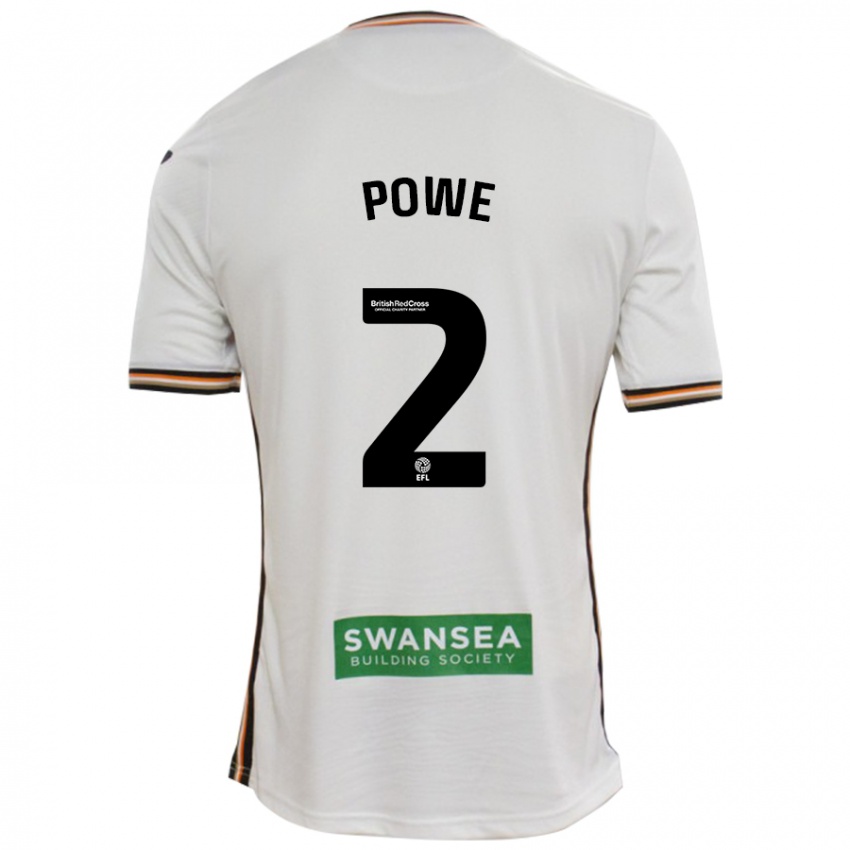 Hombre Camiseta Alicia Powe #2 Blanco 1ª Equipación 2024/25 La Camisa Chile