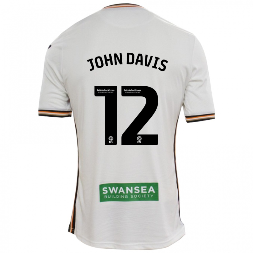 Hombre Camiseta Stacey John-Davis #12 Blanco 1ª Equipación 2024/25 La Camisa Chile