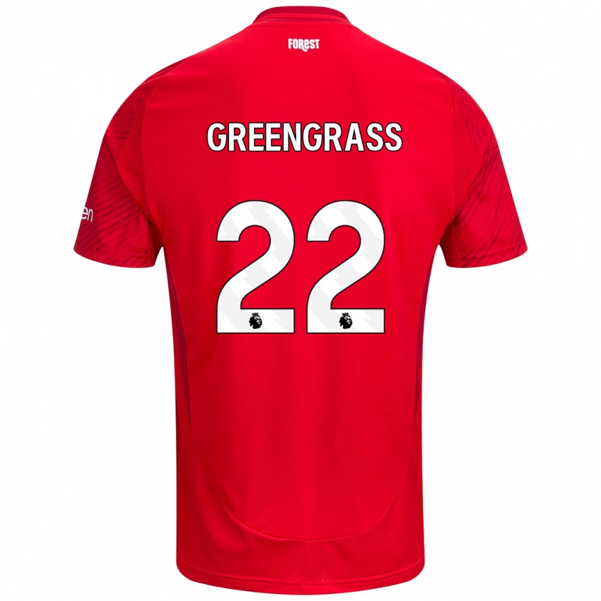 Hombre Camiseta Charlotte Greengrass #22 Rojo Blanco 1ª Equipación 2024/25 La Camisa Chile