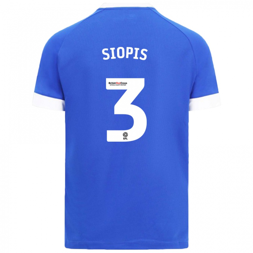 Hombre Camiseta Manolis Siopis #3 Azul Cielo 1ª Equipación 2024/25 La Camisa Chile