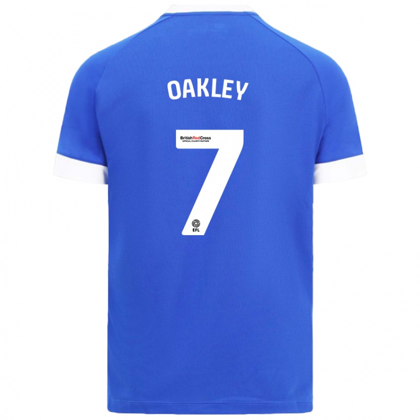 Hombre Camiseta Rhianne Oakley #7 Azul Cielo 1ª Equipación 2024/25 La Camisa Chile