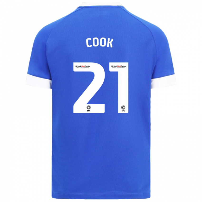 Hombre Camiseta Mikayla Cook #21 Azul Cielo 1ª Equipación 2024/25 La Camisa Chile