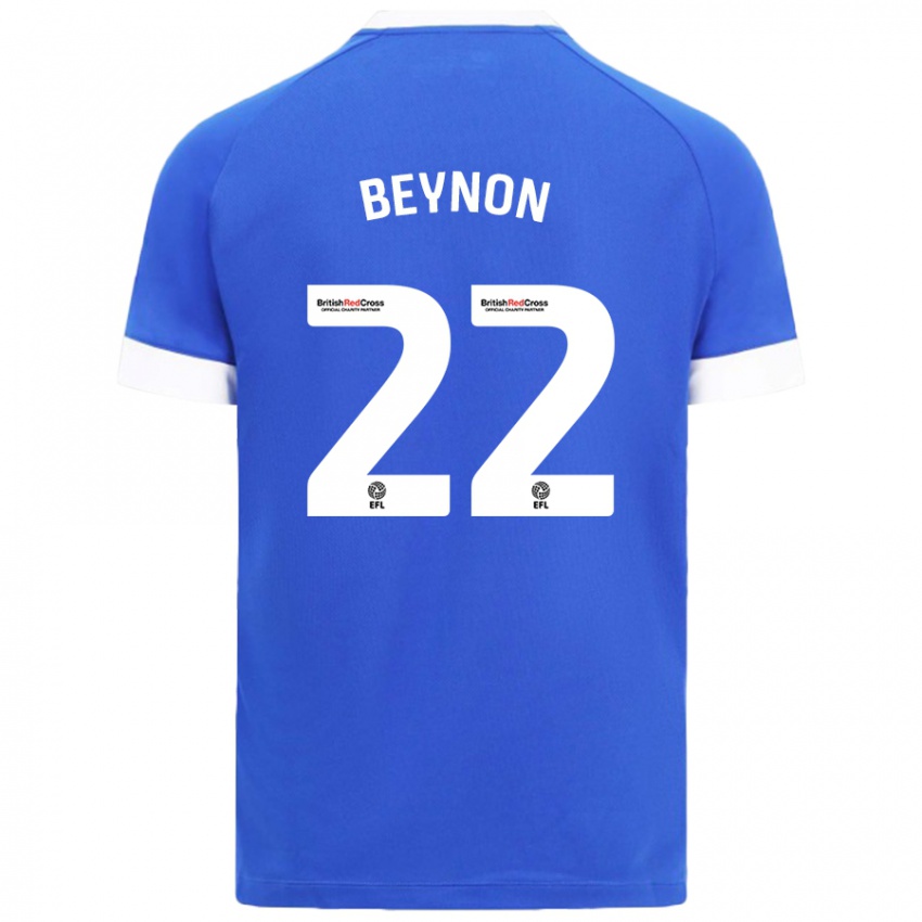 Hombre Camiseta Emma Beynon #22 Azul Cielo 1ª Equipación 2024/25 La Camisa Chile