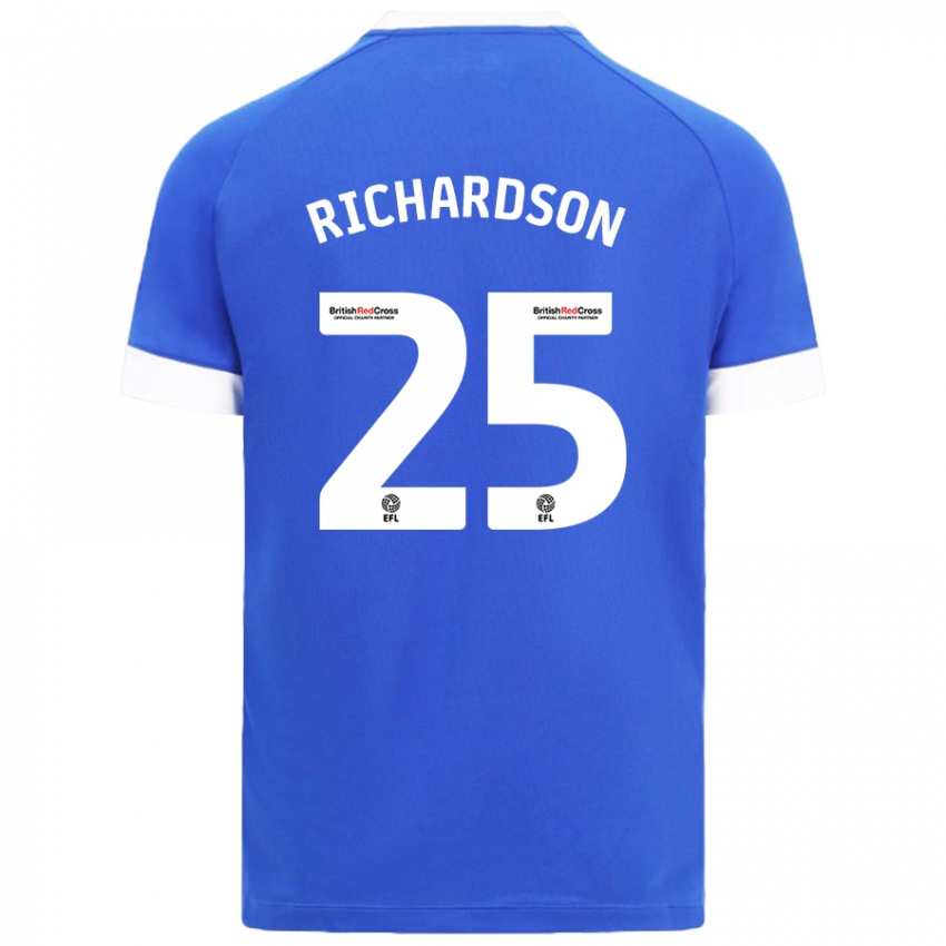 Hombre Camiseta Tija Richardson #25 Azul Cielo 1ª Equipación 2024/25 La Camisa Chile