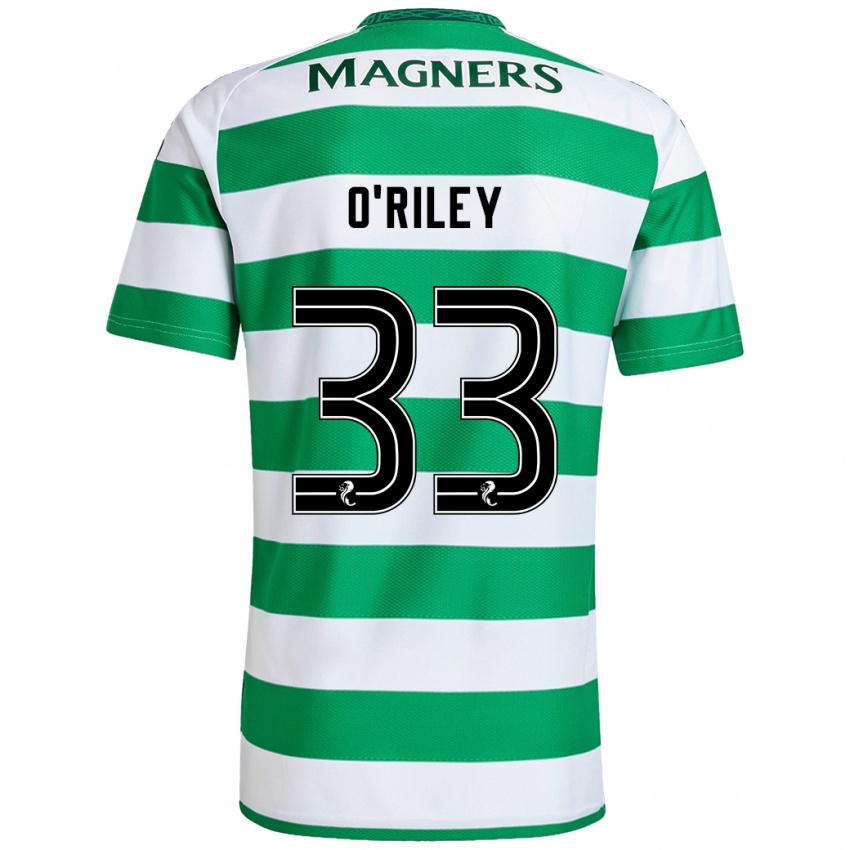 Hombre Camiseta Matt O'riley #33 Verde Blanco 1ª Equipación 2024/25 La Camisa Chile