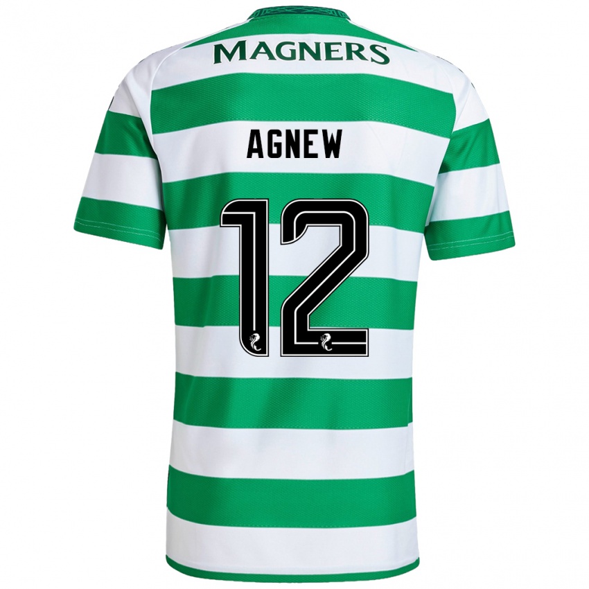 Hombre Camiseta Murphy Agnew #12 Verde Blanco 1ª Equipación 2024/25 La Camisa Chile