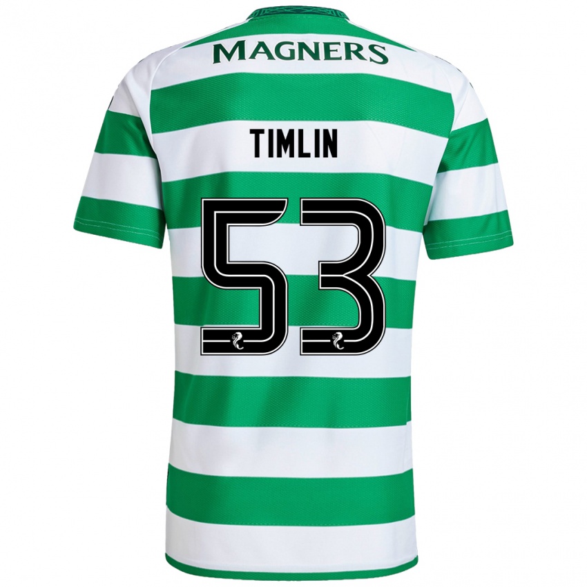 Hombre Camiseta Sophie Timlin #53 Verde Blanco 1ª Equipación 2024/25 La Camisa Chile