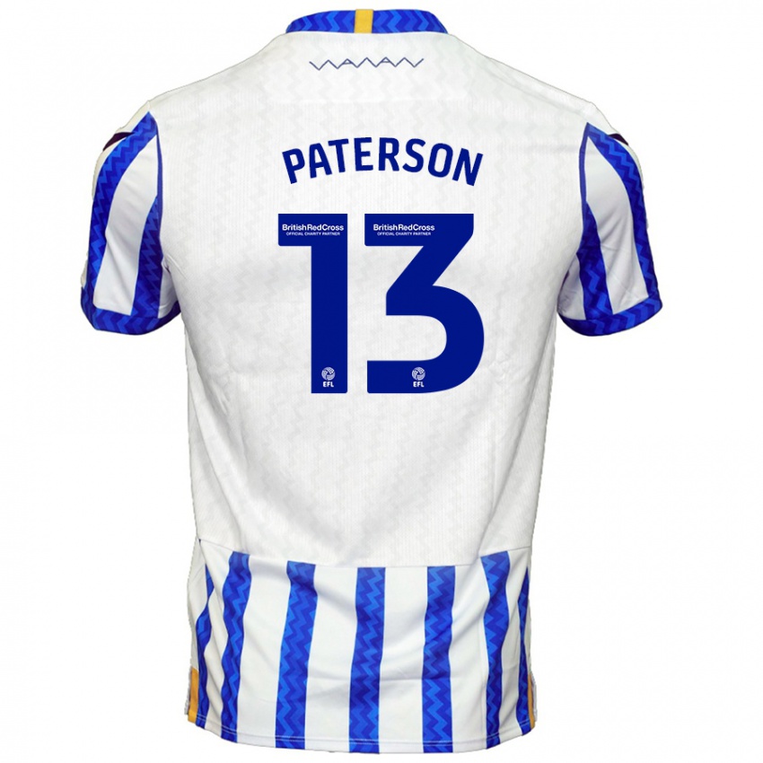 Hombre Camiseta Callum Paterson #13 Azul Blanco 1ª Equipación 2024/25 La Camisa Chile