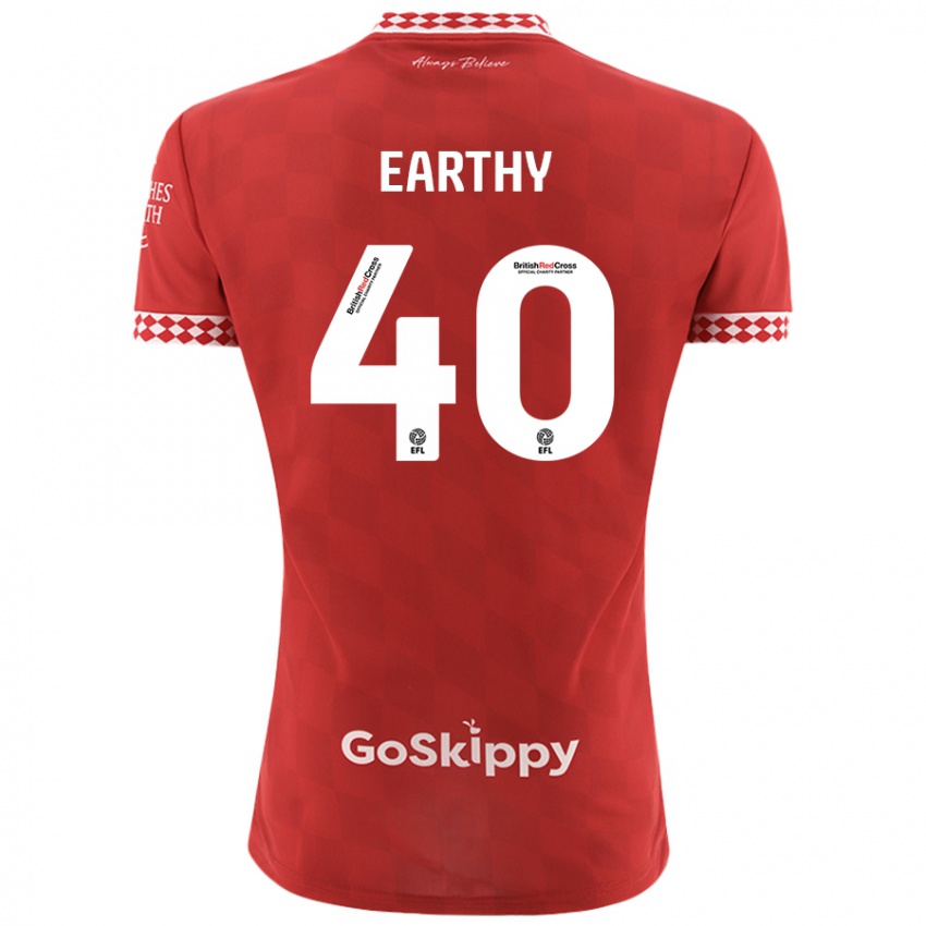 Hombre Camiseta George Earthy #40 Rojo 1ª Equipación 2024/25 La Camisa Chile