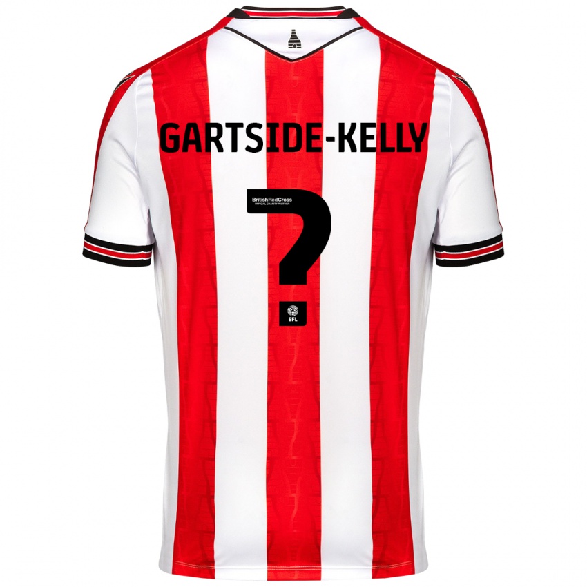 Hombre Camiseta Gabriel Gartside-Kelly #0 Rojo Blanco 1ª Equipación 2024/25 La Camisa Chile