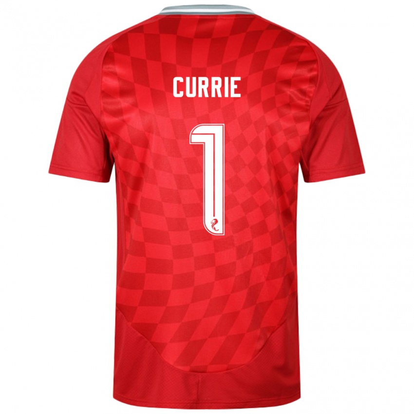 Hombre Camiseta Jennifer Currie #1 Rojo 1ª Equipación 2024/25 La Camisa Chile