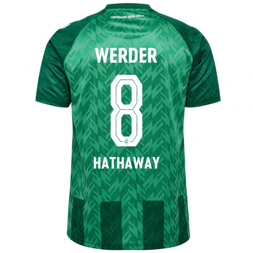 Hombre Camiseta Max Hathaway #8 Verde 1ª Equipación 2024/25 La Camisa Chile