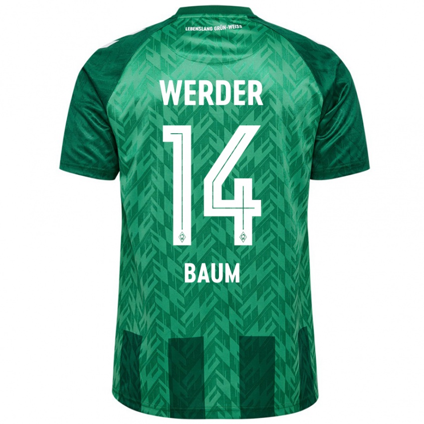 Hombre Camiseta Lennart Baum #14 Verde 1ª Equipación 2024/25 La Camisa Chile