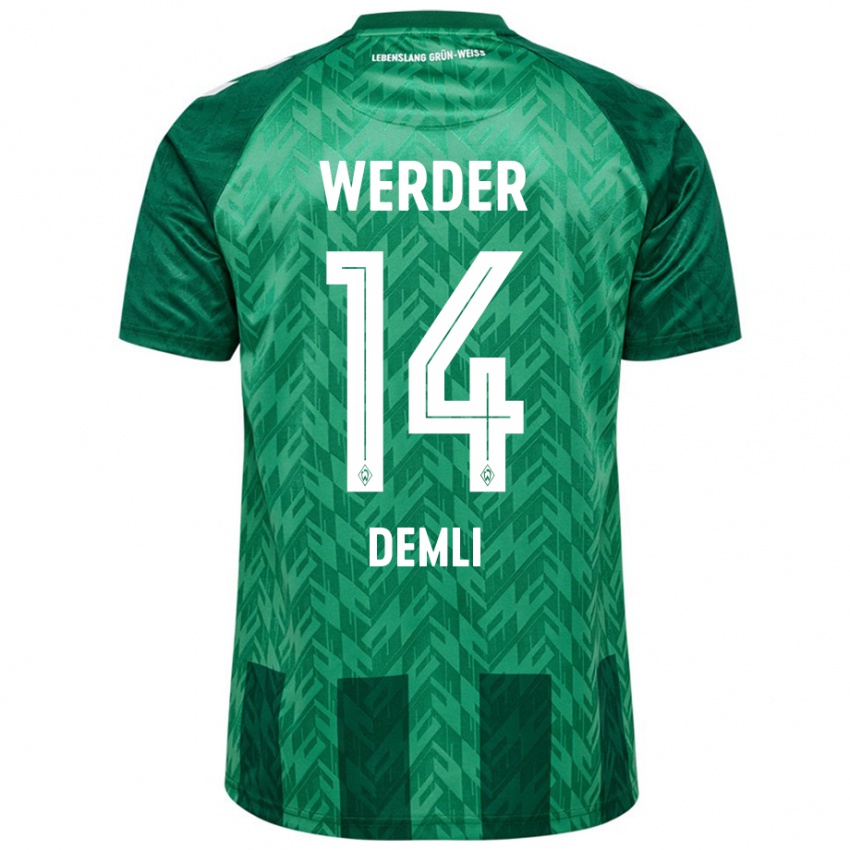 Hombre Camiseta Rezan Demli #14 Verde 1ª Equipación 2024/25 La Camisa Chile