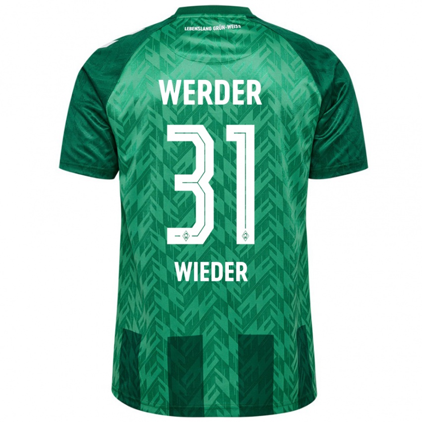 Hombre Camiseta Verena Wieder #31 Verde 1ª Equipación 2024/25 La Camisa Chile