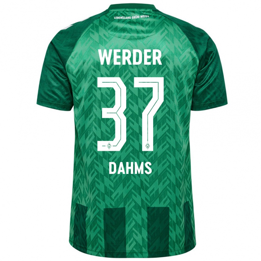 Hombre Camiseta Lena Dahms #37 Verde 1ª Equipación 2024/25 La Camisa Chile