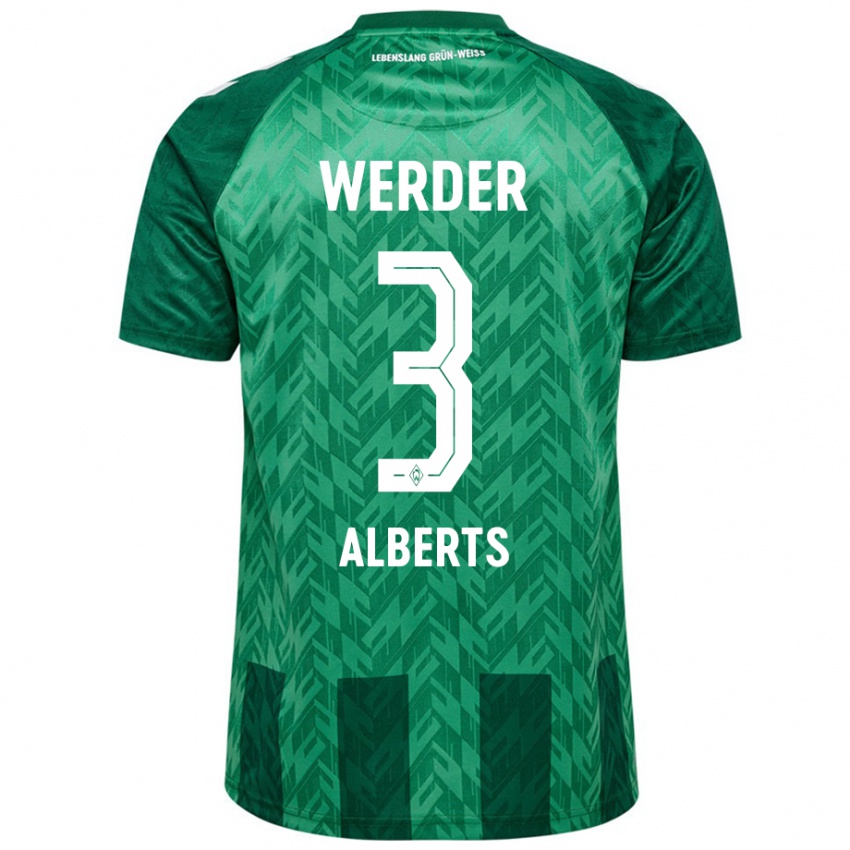 Hombre Camiseta Christopher Alberts #3 Verde 1ª Equipación 2024/25 La Camisa Chile