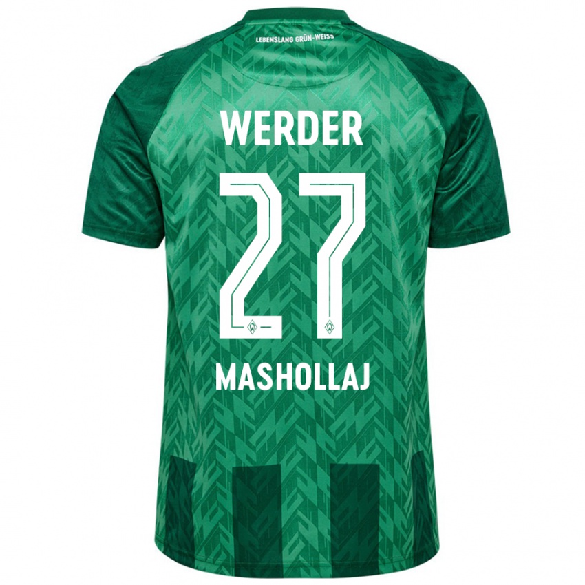 Hombre Camiseta Benjamin Mashollaj #27 Verde 1ª Equipación 2024/25 La Camisa Chile