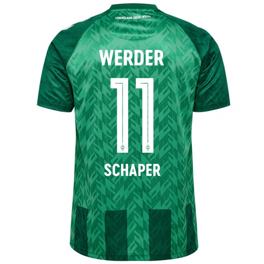 Hombre Camiseta Wilken Schaper #11 Verde 1ª Equipación 2024/25 La Camisa Chile