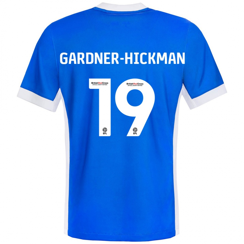 Hombre Camiseta Taylor Gardner-Hickman #19 Azul Blanco 1ª Equipación 2024/25 La Camisa Chile