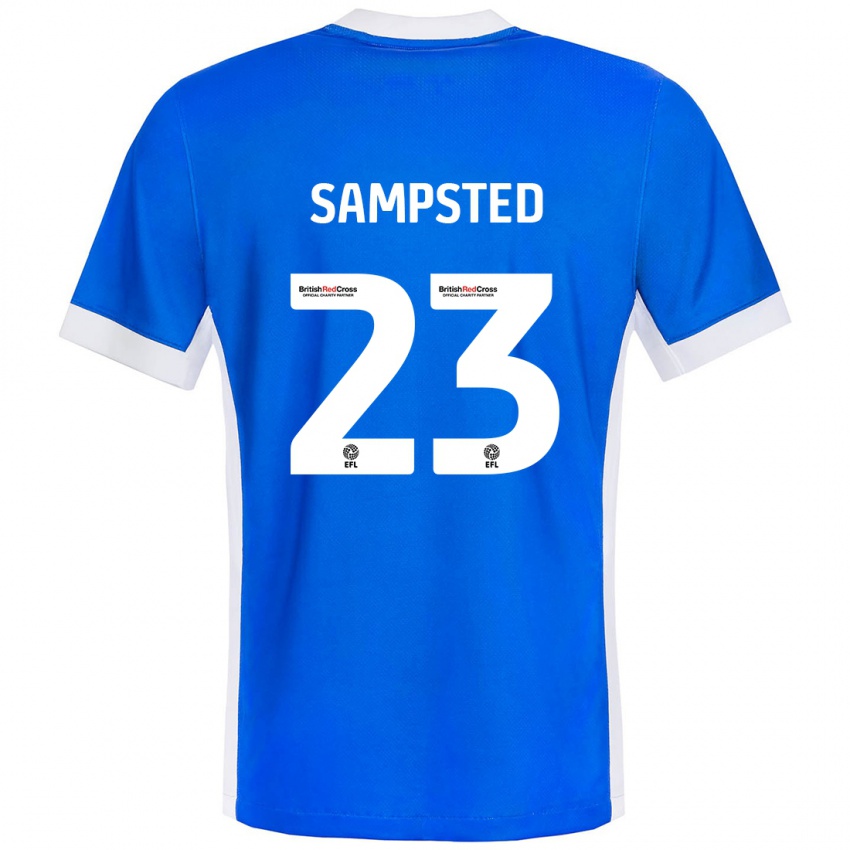 Hombre Camiseta Alfons Sampsted #23 Azul Blanco 1ª Equipación 2024/25 La Camisa Chile