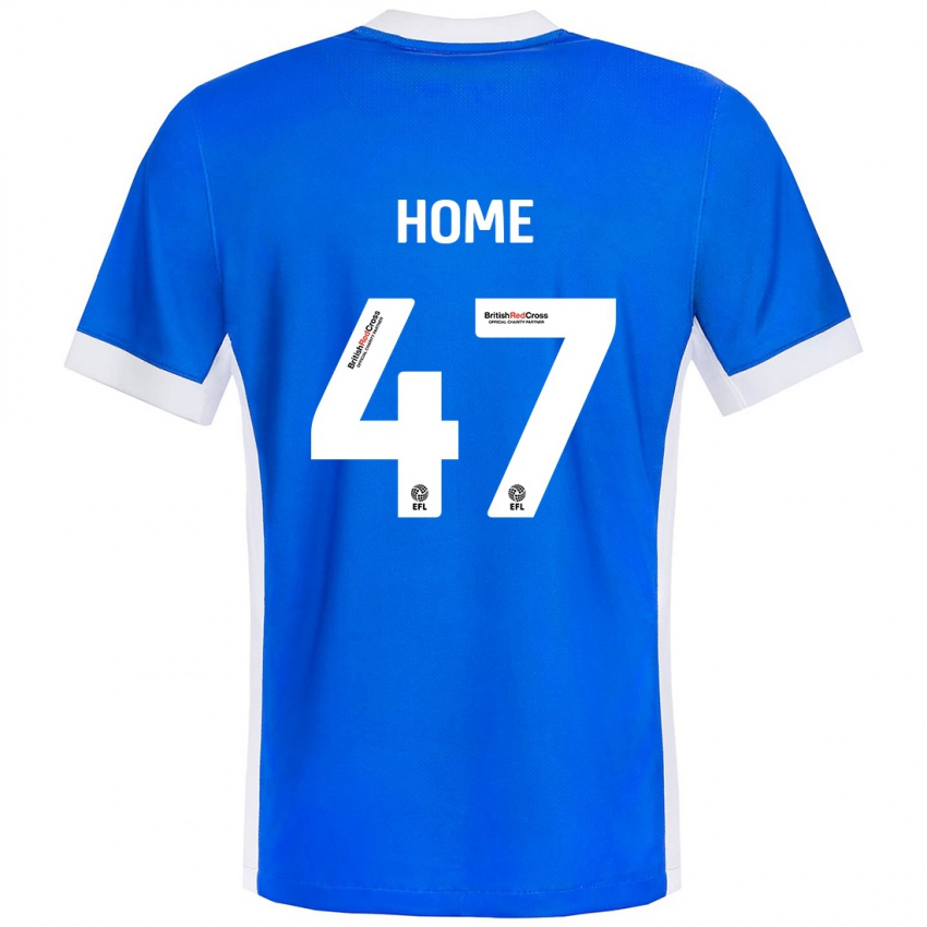 Hombre Camiseta Josh Home #47 Azul Blanco 1ª Equipación 2024/25 La Camisa Chile