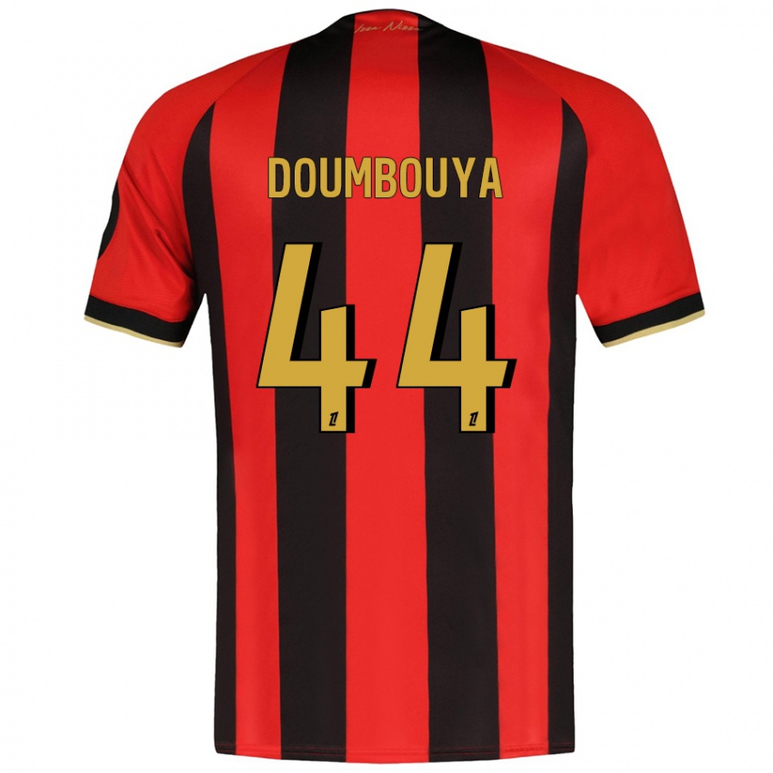 Hombre Camiseta Amidou Doumbouya #44 Rojo Negro 1ª Equipación 2024/25 La Camisa Chile