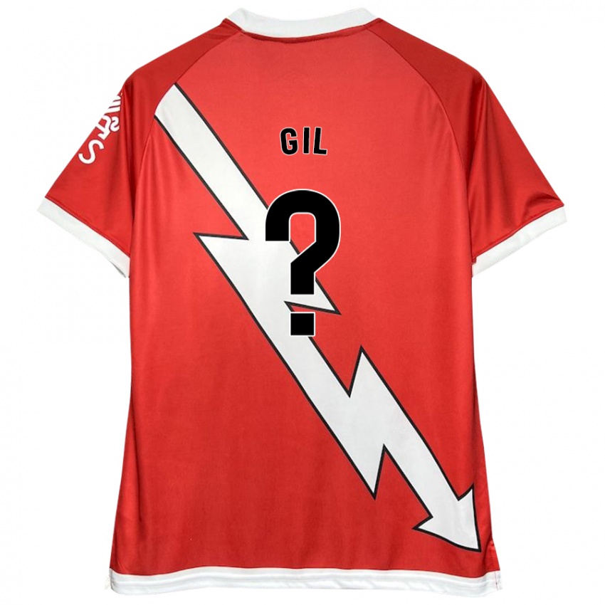 Hombre Camiseta Juanpe Gil #0 Blanco Rojo 1ª Equipación 2024/25 La Camisa Chile