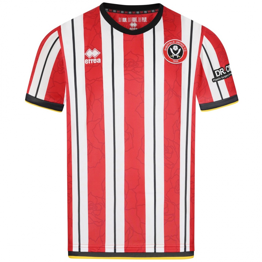 Hombre Camiseta Jay Tinsdale #0 Rojo Blanco Rayas 1ª Equipación 2024/25 La Camisa Chile